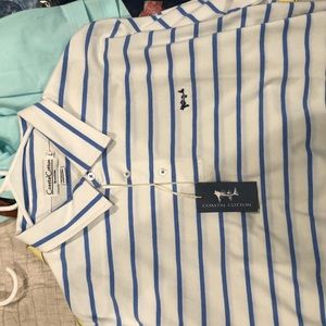 Costal cotton collard shirt large